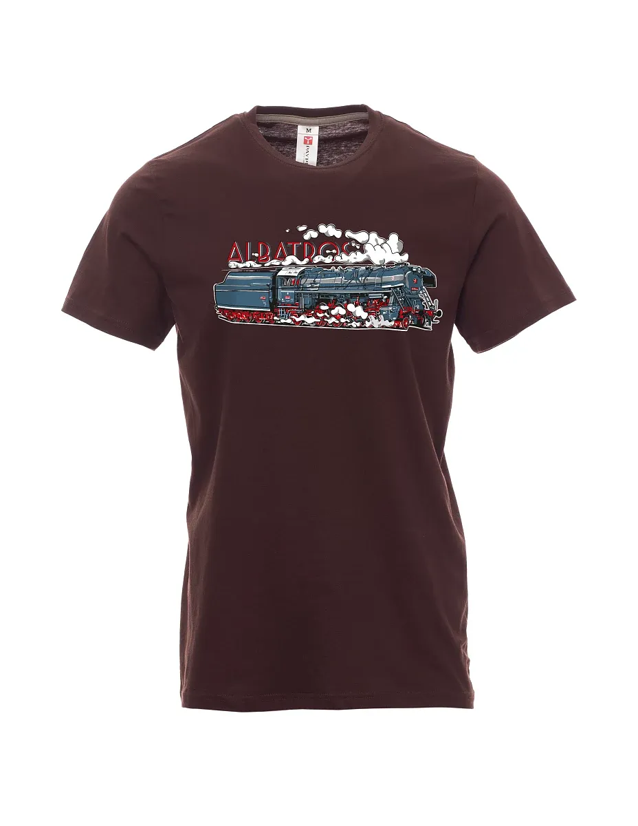 Dark brown men´s T-shirt Locomotive Albatros