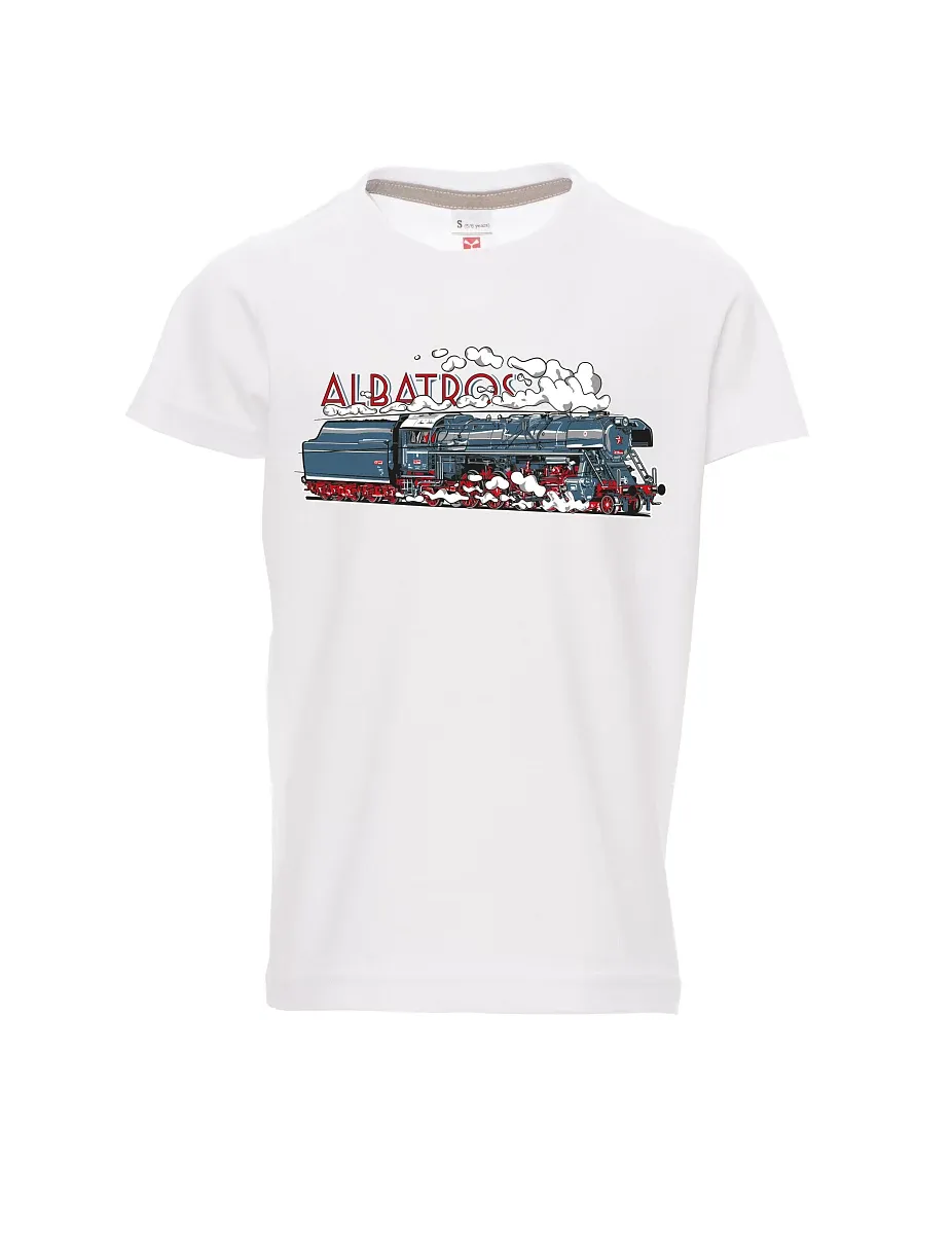 White children´s T-shirt Locomotive Albatros