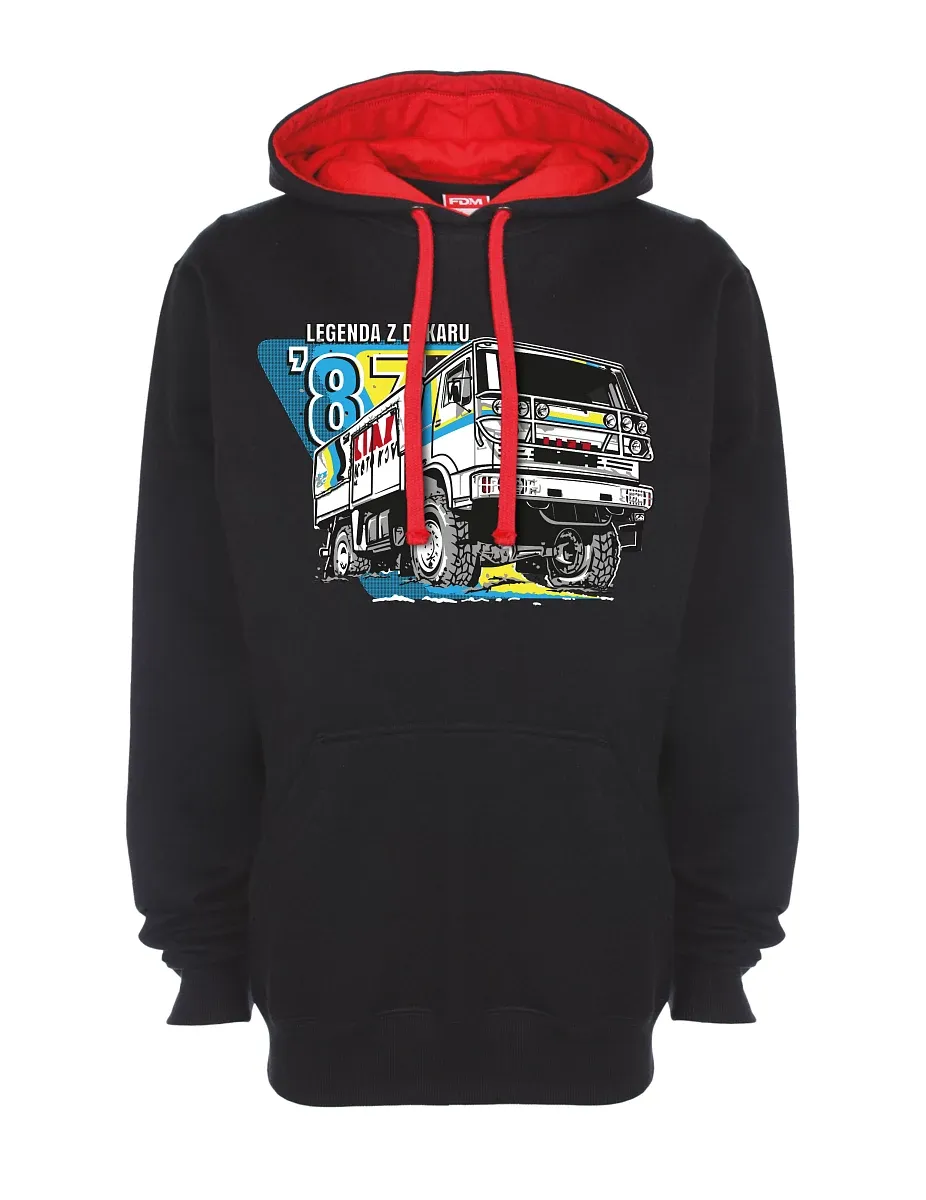 Red-black sweatshirt Liaz from Dakar 1987