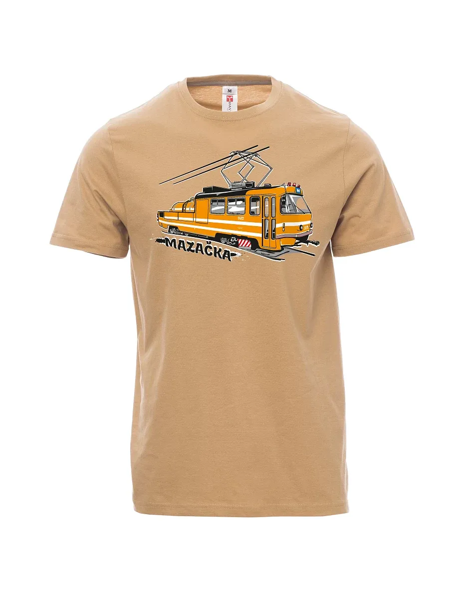 Brown men´s T-shirt Grease Tram