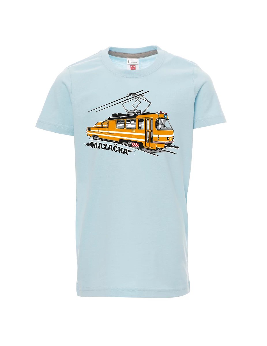 Pale blue children´s T-shirt Grease Tram