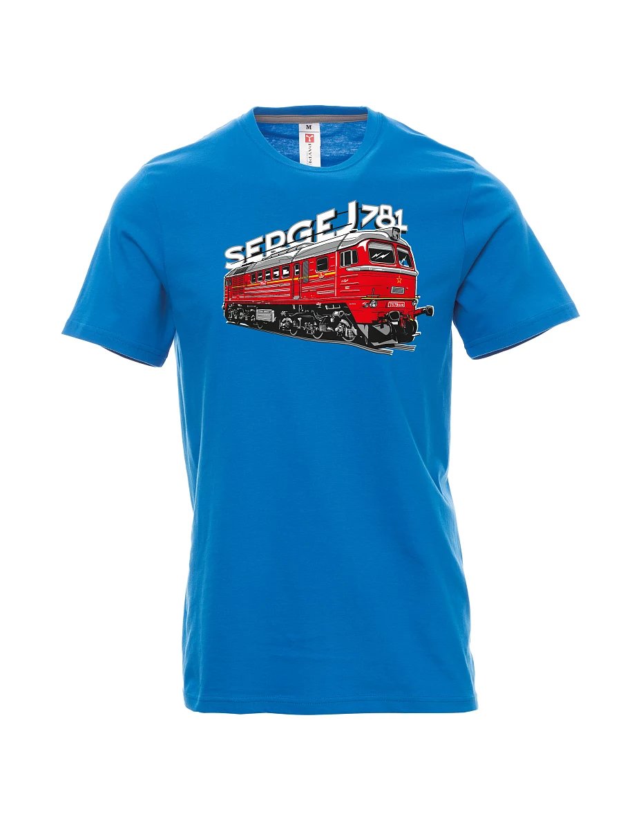 Light blue men´s T-shirt Locomotive 781 "Sergej" (M62)