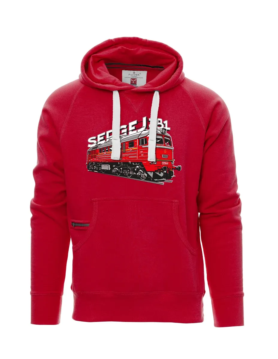 Red men´s sweatshirt Locomotive 781 "Sergej" (M62)