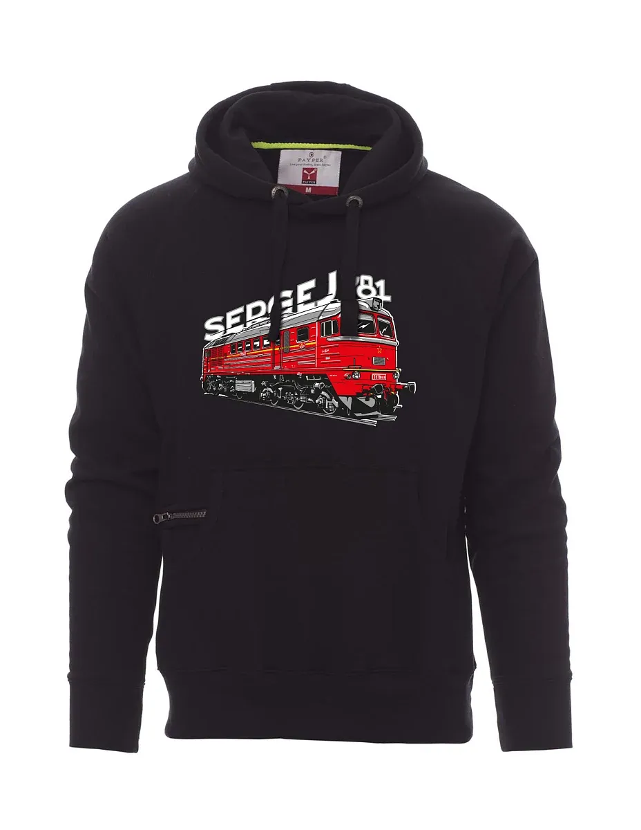 Black men´s sweatshirt Locomotive 781 "Sergej" (M62)