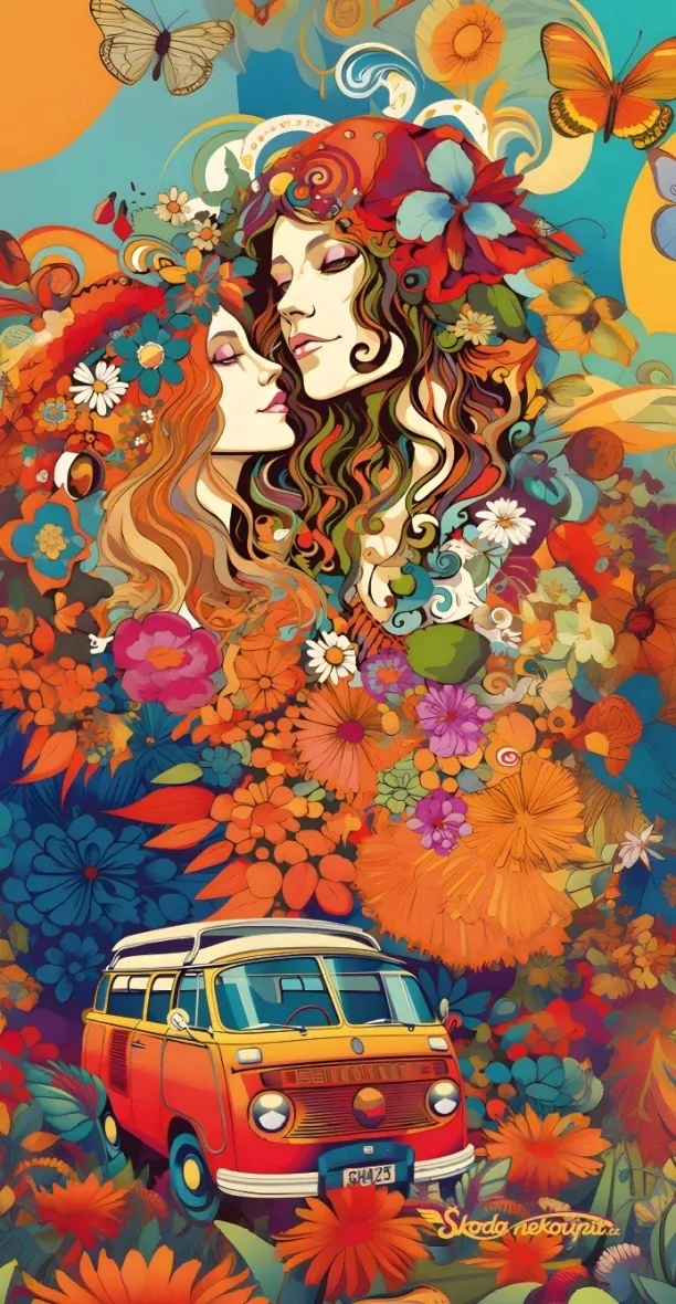 Bath towel Hippie