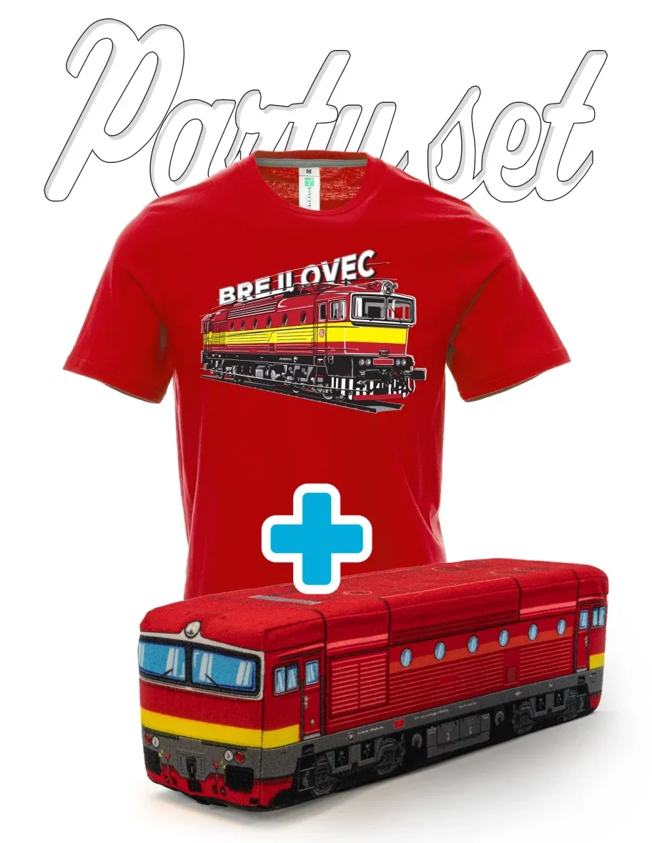 Party set t-shirts with a plush toy on the motifs locomotive 753 "Spectacle"