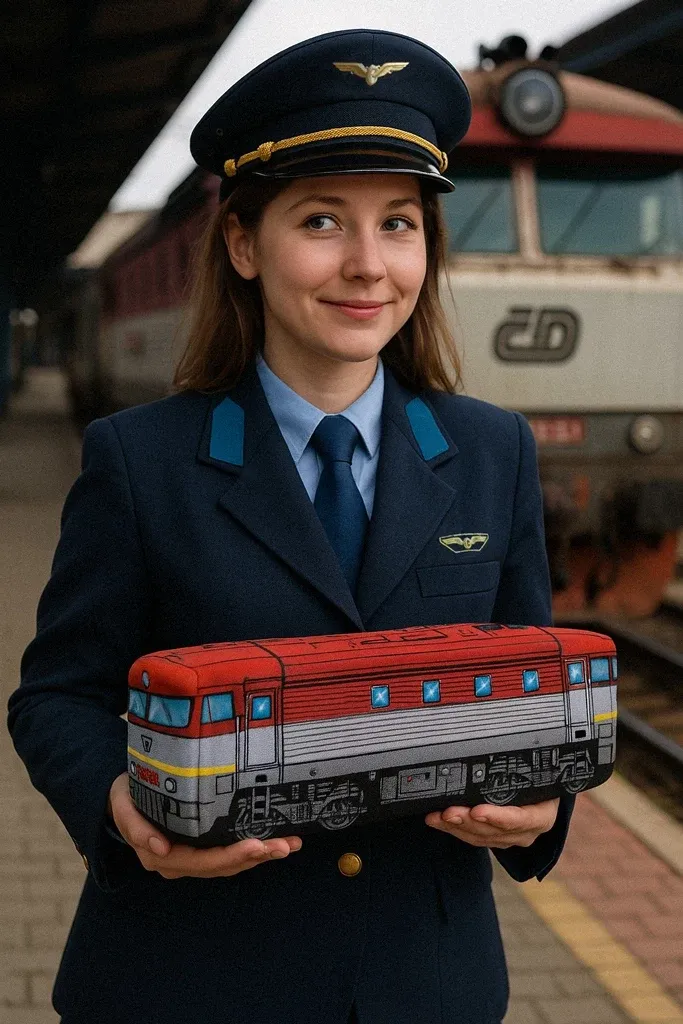 Party set t-shirts with a plush toy on the motifs locomotive 751 "Bardotka"