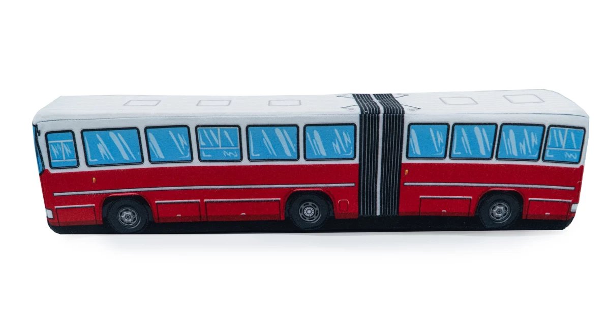 Plush cushion articulated bus
