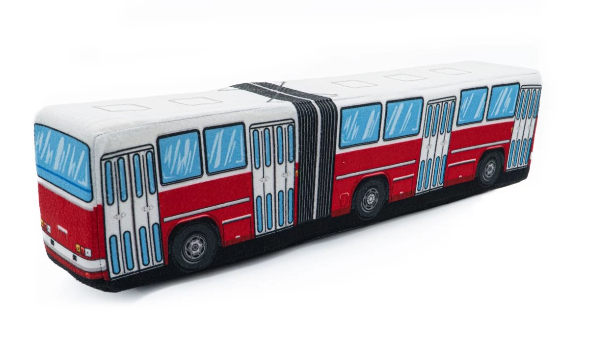 Plush cushion articulated bus
