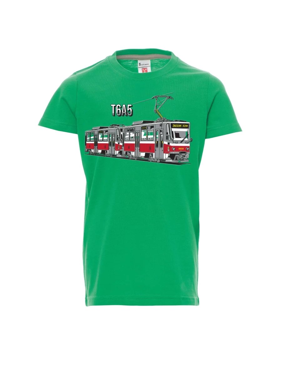 Green children´s T-shirt Tram T6A5