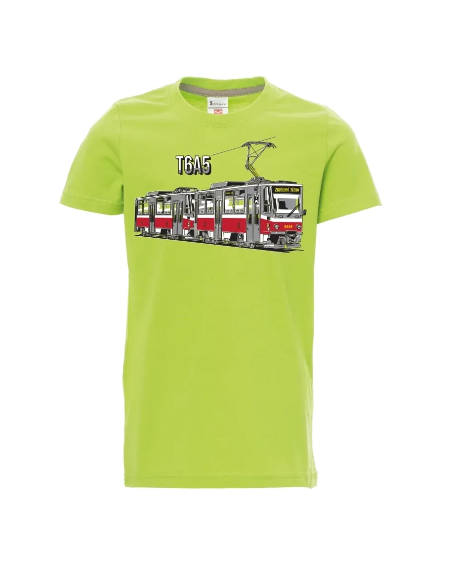 Light green children´s T-shirt Tram T6A5