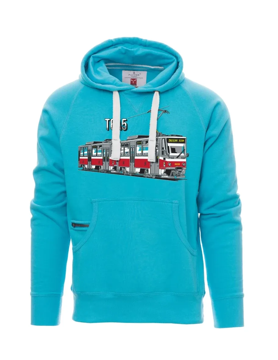 Light blue men´s sweatshirt Tram T6A5