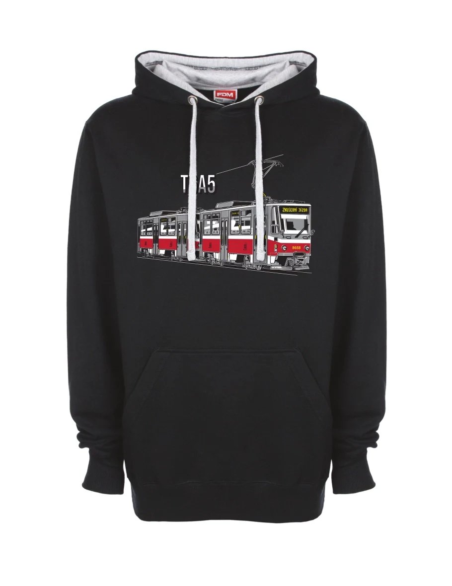 Grey-black sweatshirt Tram T6A5