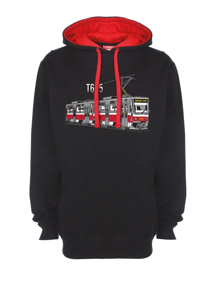Red-black sweatshirt Tram T6A5