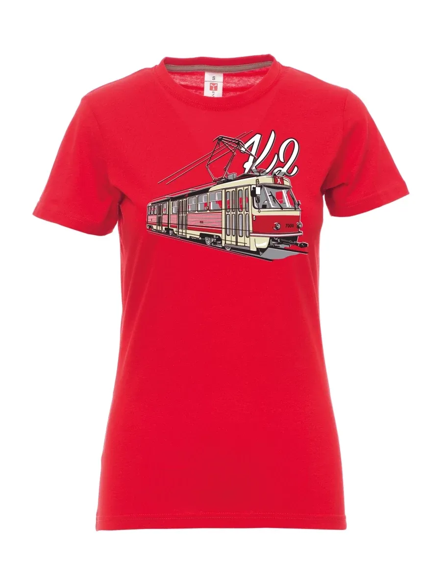 Red women´s T-shirt Tram K2