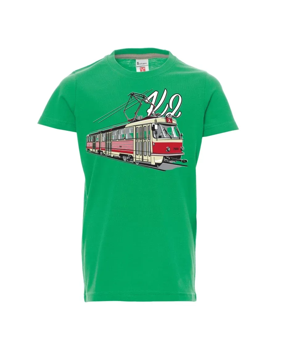 Green children´s T-shirt Tram K2