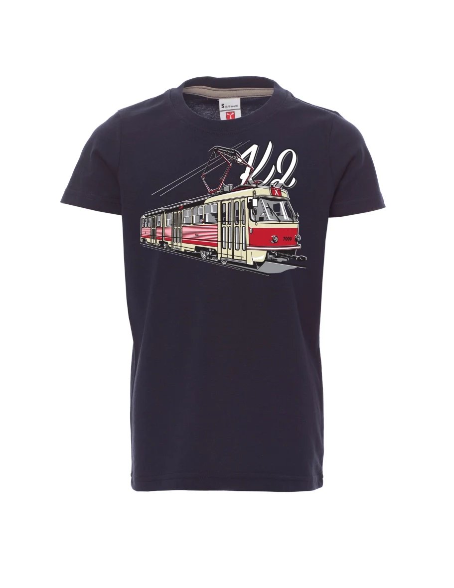 Navy children´s T-shirt Tram K2