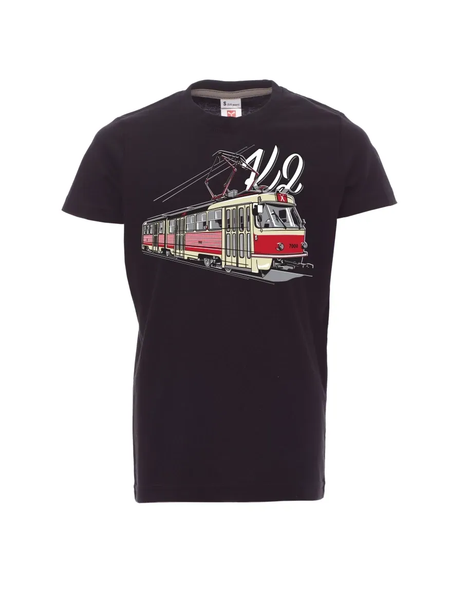 Black children´s T-shirt Tram K2