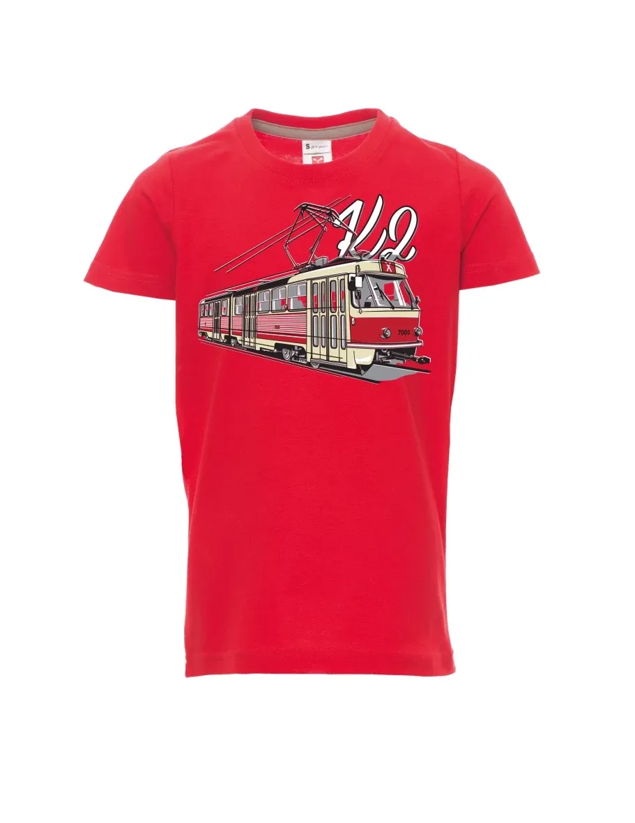 Red children´s T-shirt Tram K2