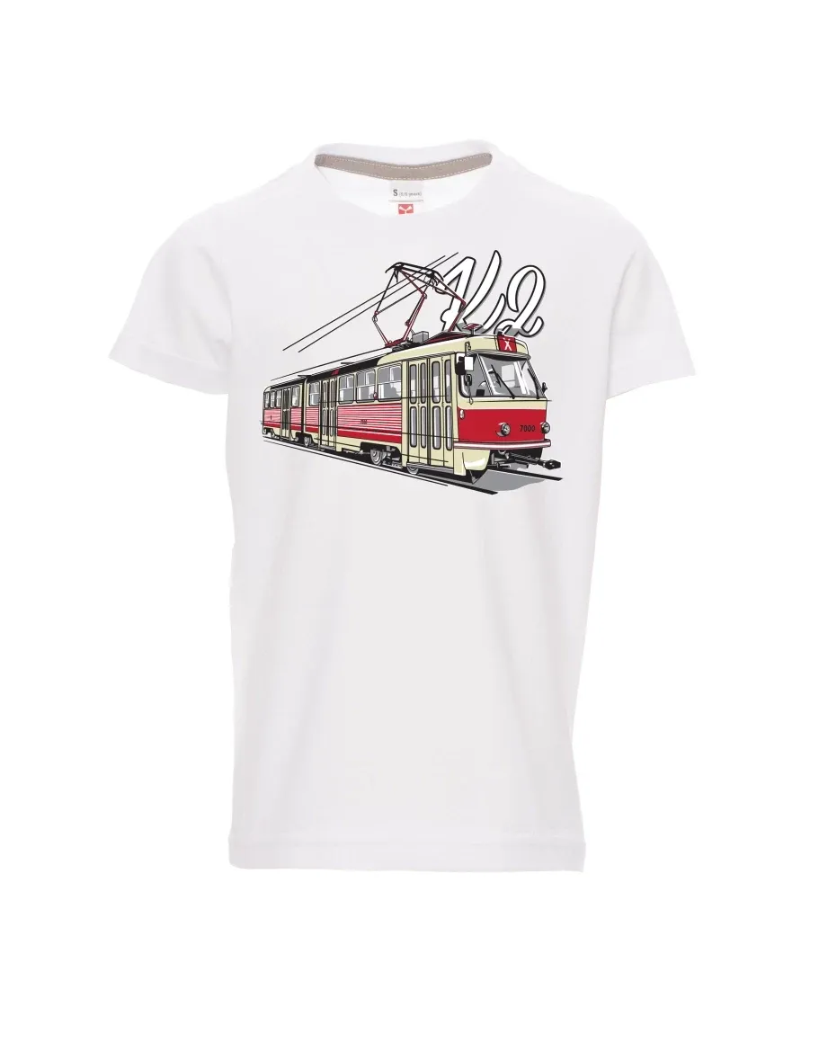 White children´s T-shirt Tram K2