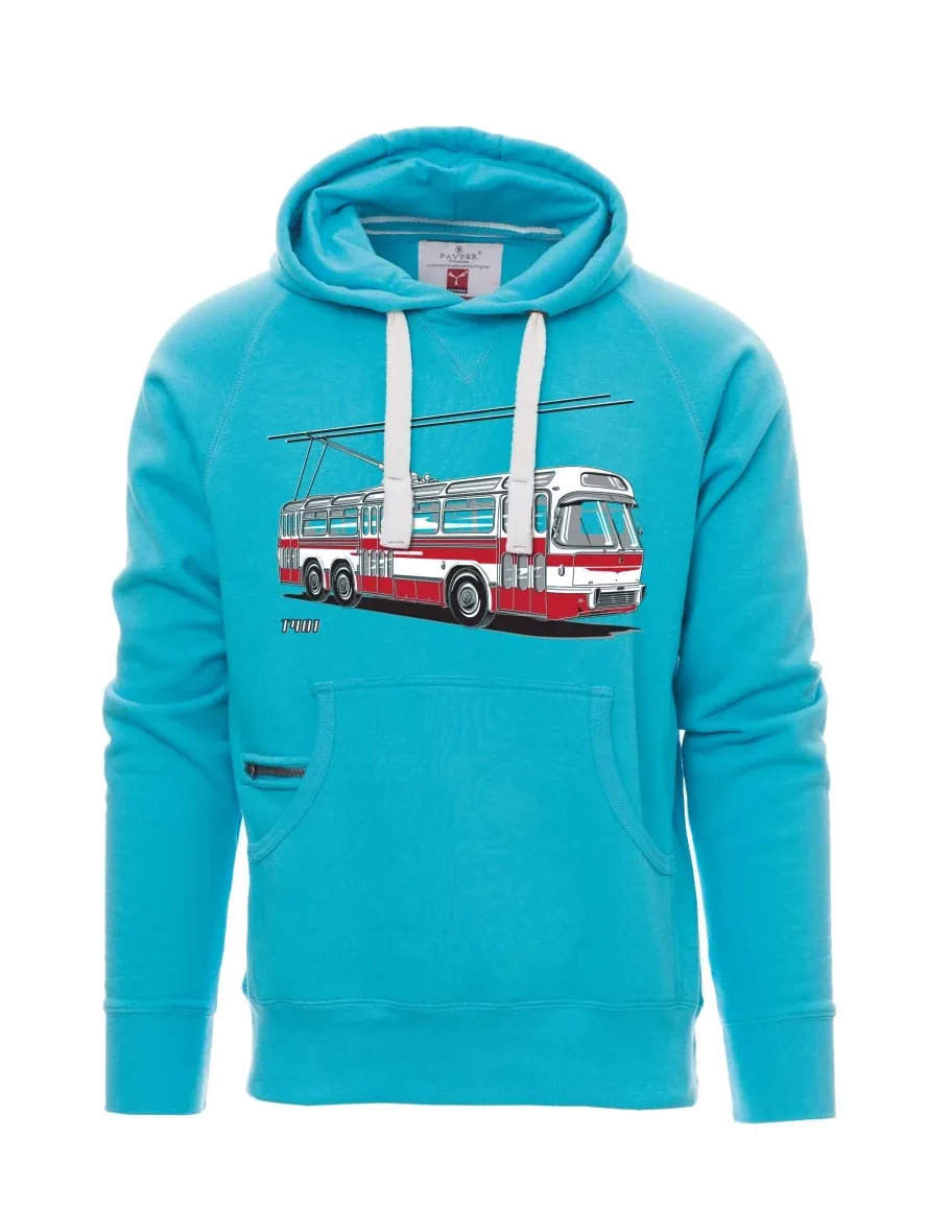 Light blue men´s sweatshirt Trolley  T401