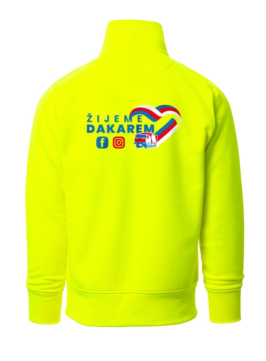 Fluorescent men's sweatshirt We live in Dakar with zpiem