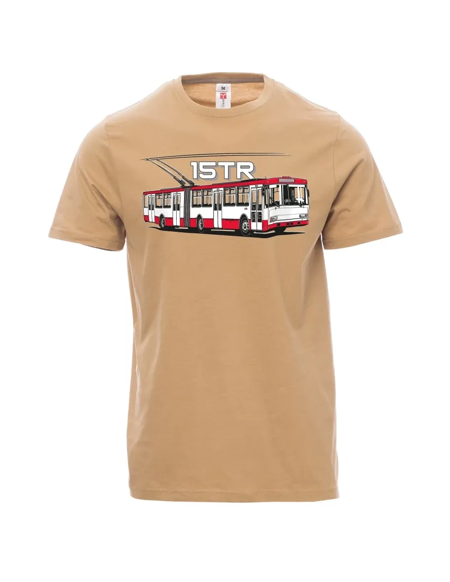 Brown men´s T-shirt Trolleybus 15TR