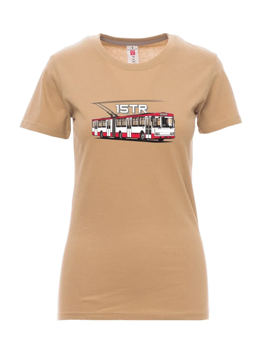Brown women´s T-shirt Trolleybus 15TR