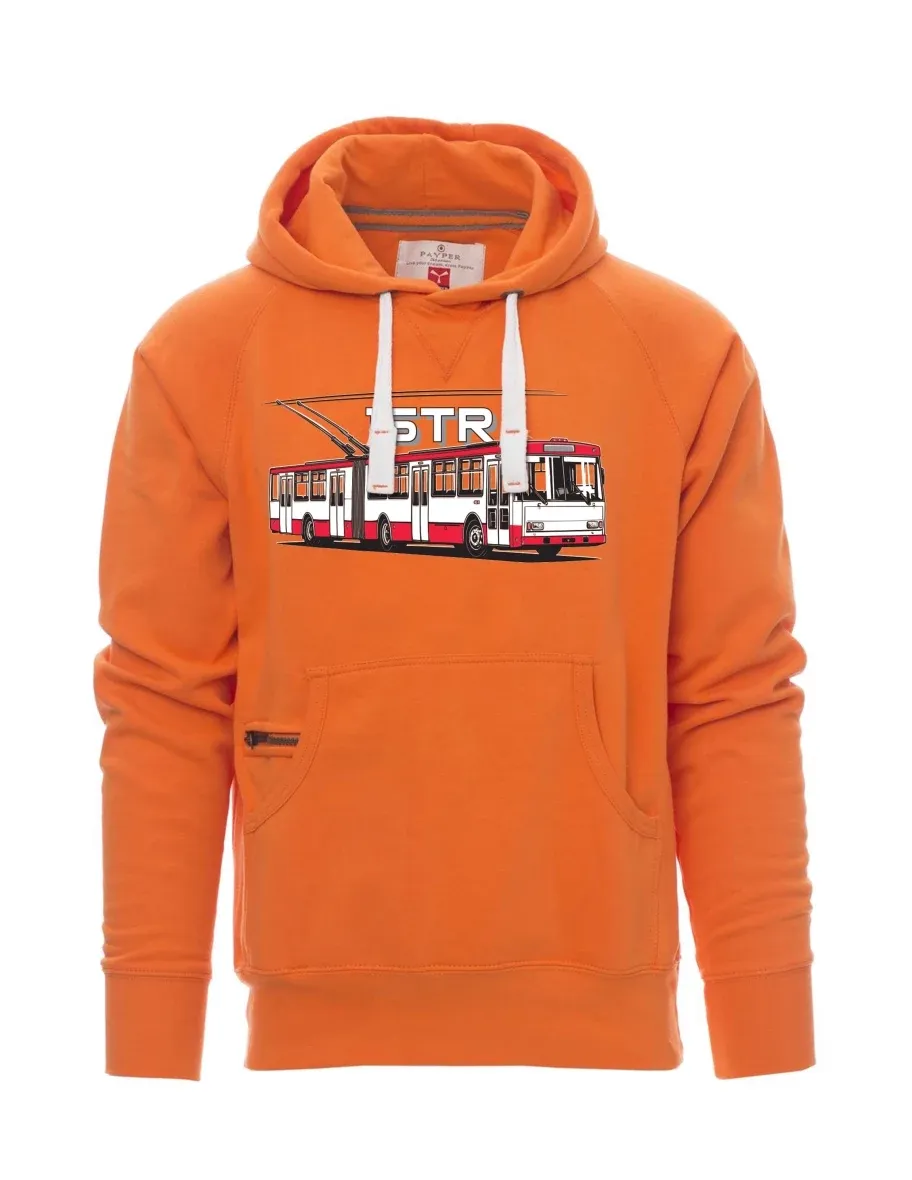 Orange men´s sweatshirt Trolleybus 15TR