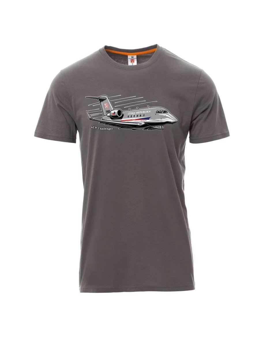Grey men´s T-shirt Aircraft AČR Challenger