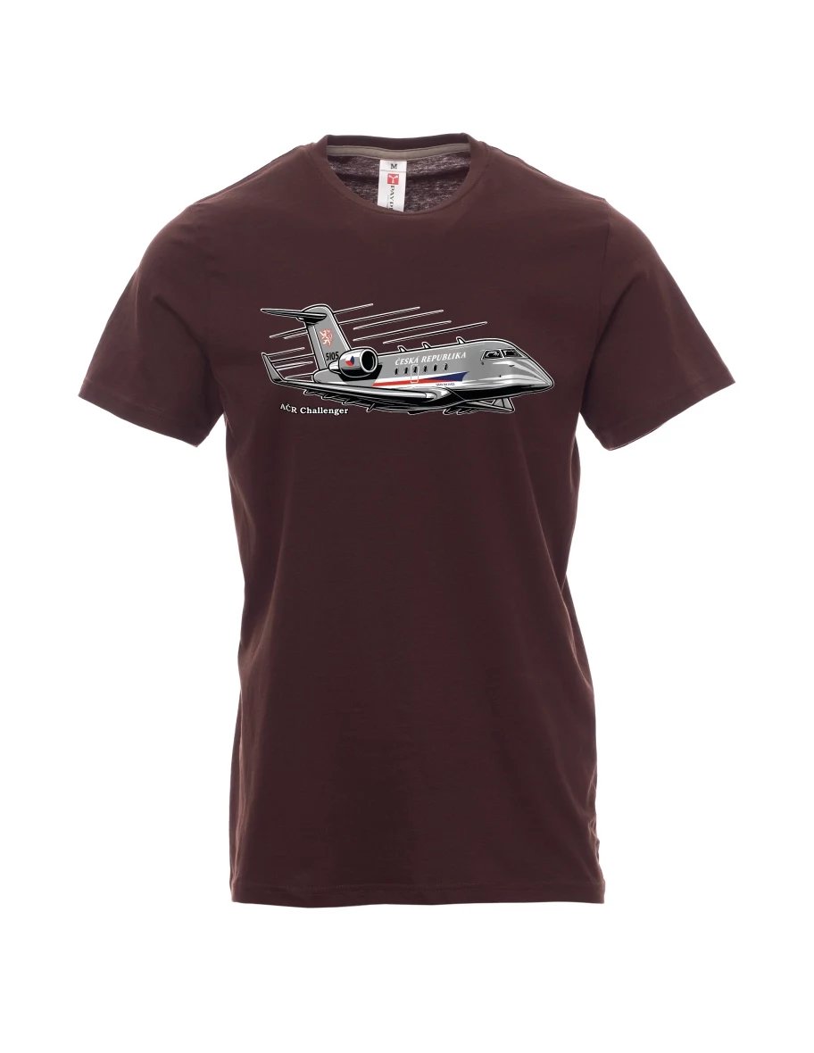 Dark brown men´s T-shirt Aircraft AČR Challenger