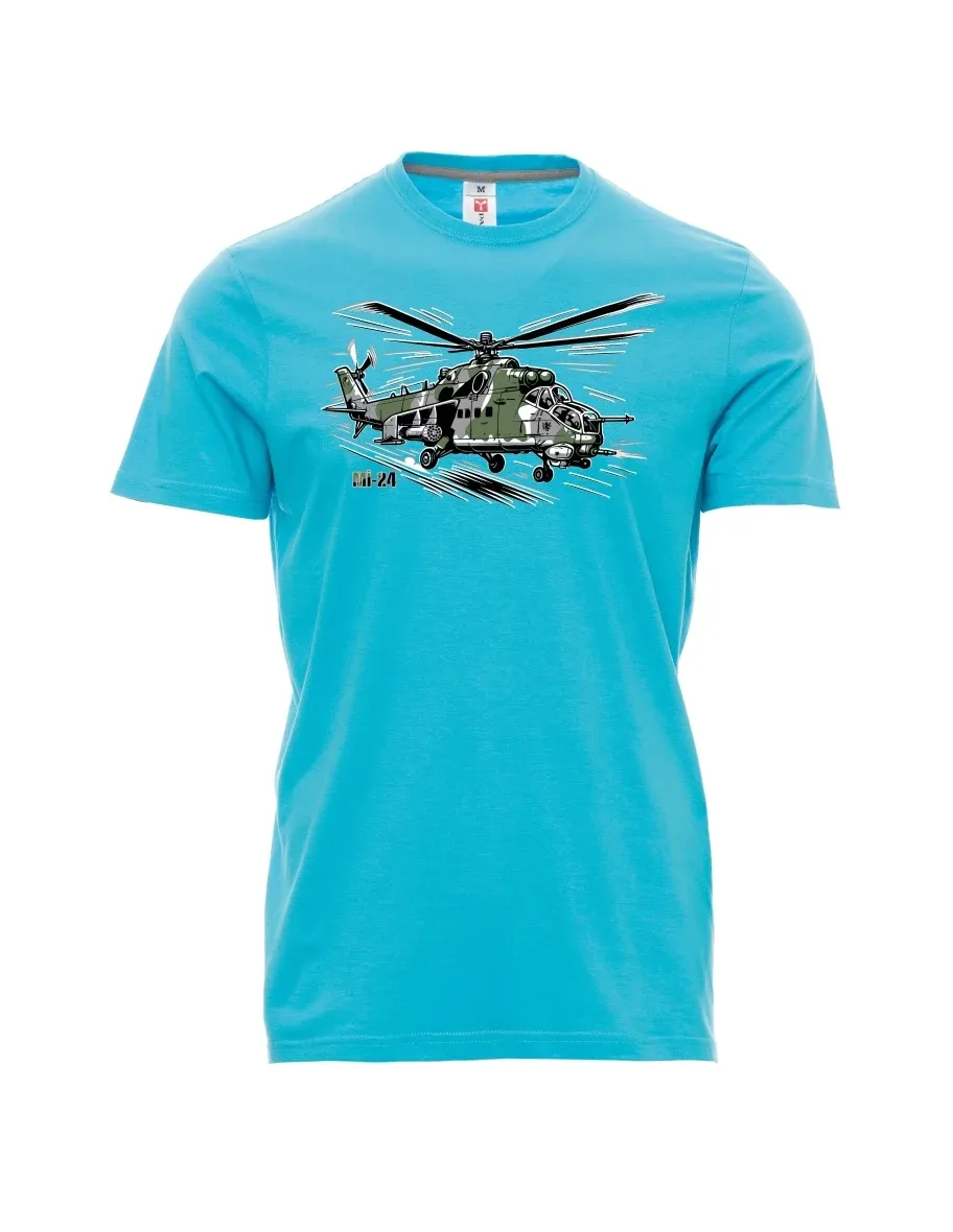 Atoll men´s T-shirt Helicopter Mi-24