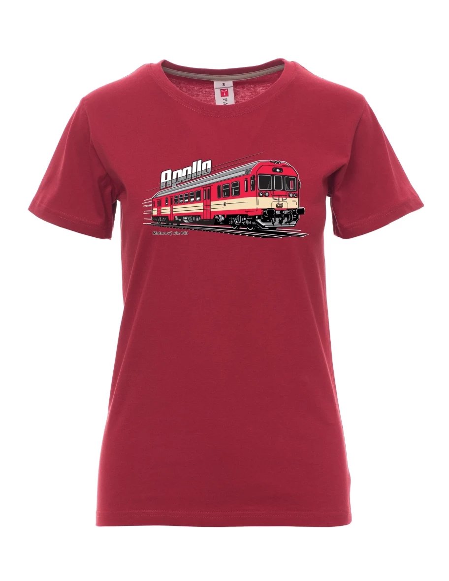 Burgundy women´s T-shirt Railcar 843 “Apollo”