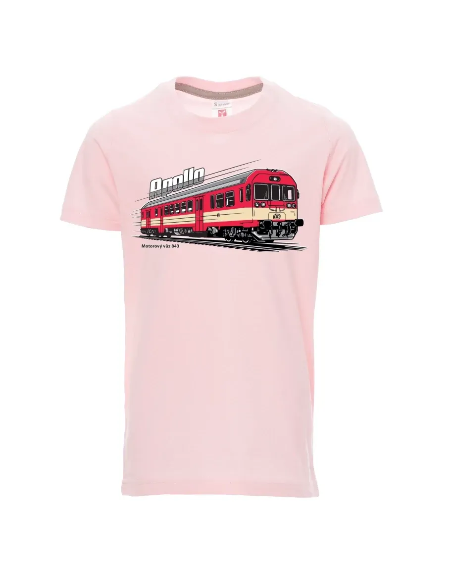 Light pink children´s T-shirt Railcar 843 “Apollo”