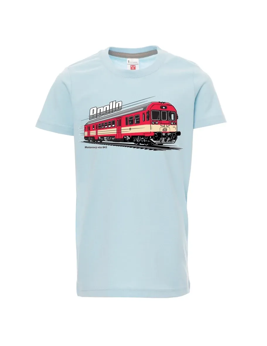 Pale blue children´s T-shirt Railcar 843 “Apollo”