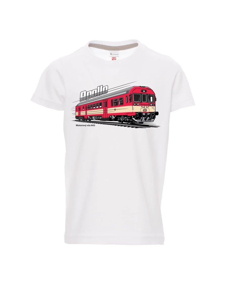 White children´s T-shirt Railcar 843 “Apollo”