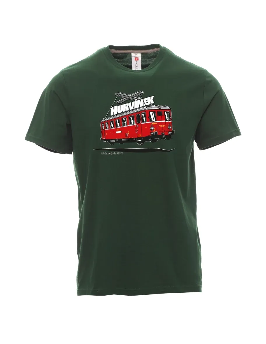 Dark green men´s T-shirt Railcar M 131 “Hurvínek”