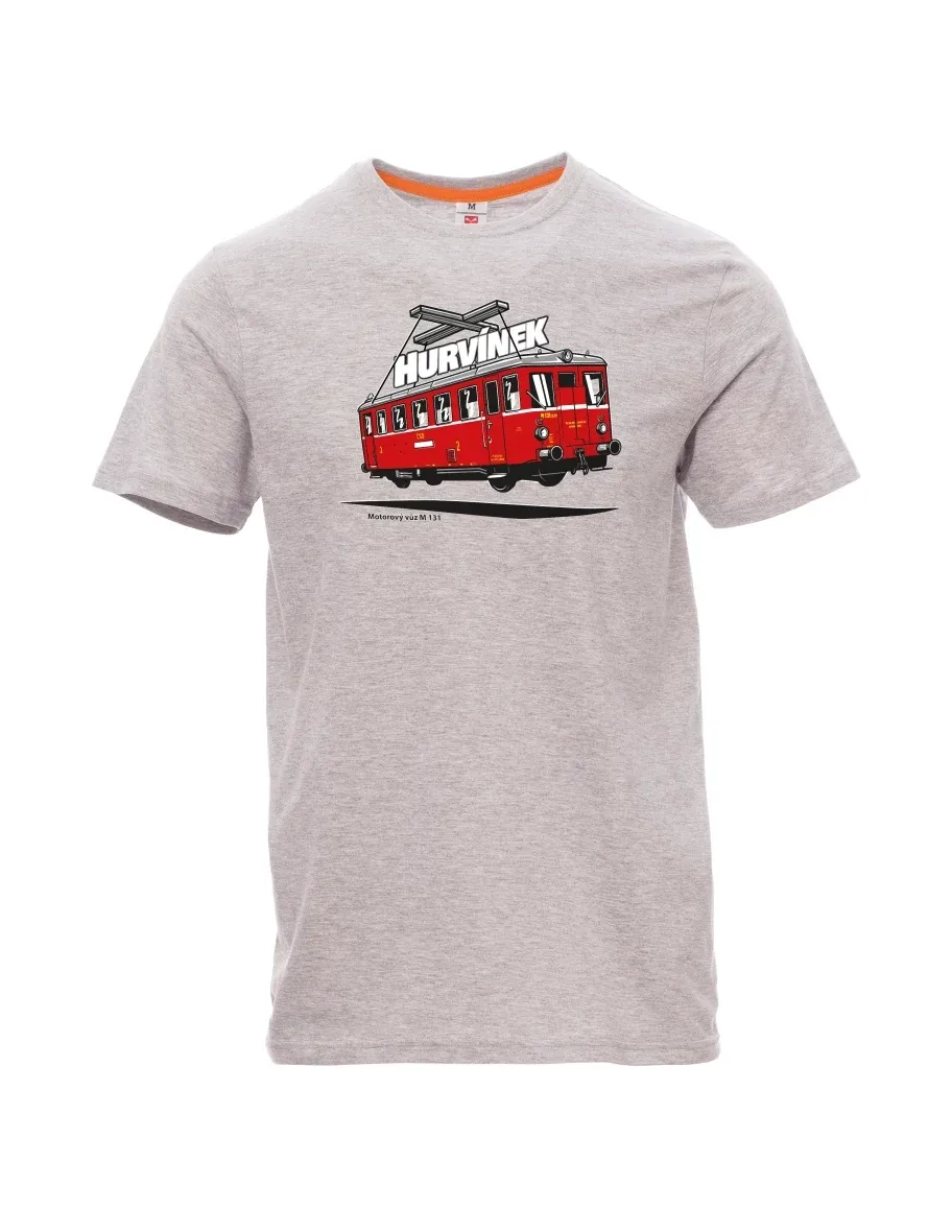 Gray melange men´s T-shirt Railcar M 131 “Hurvínek”