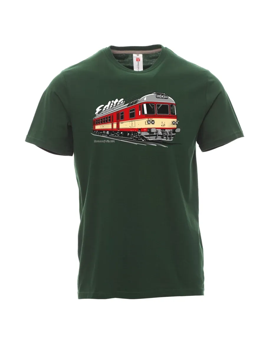 Dark green men´s T-shirt Railcar 854