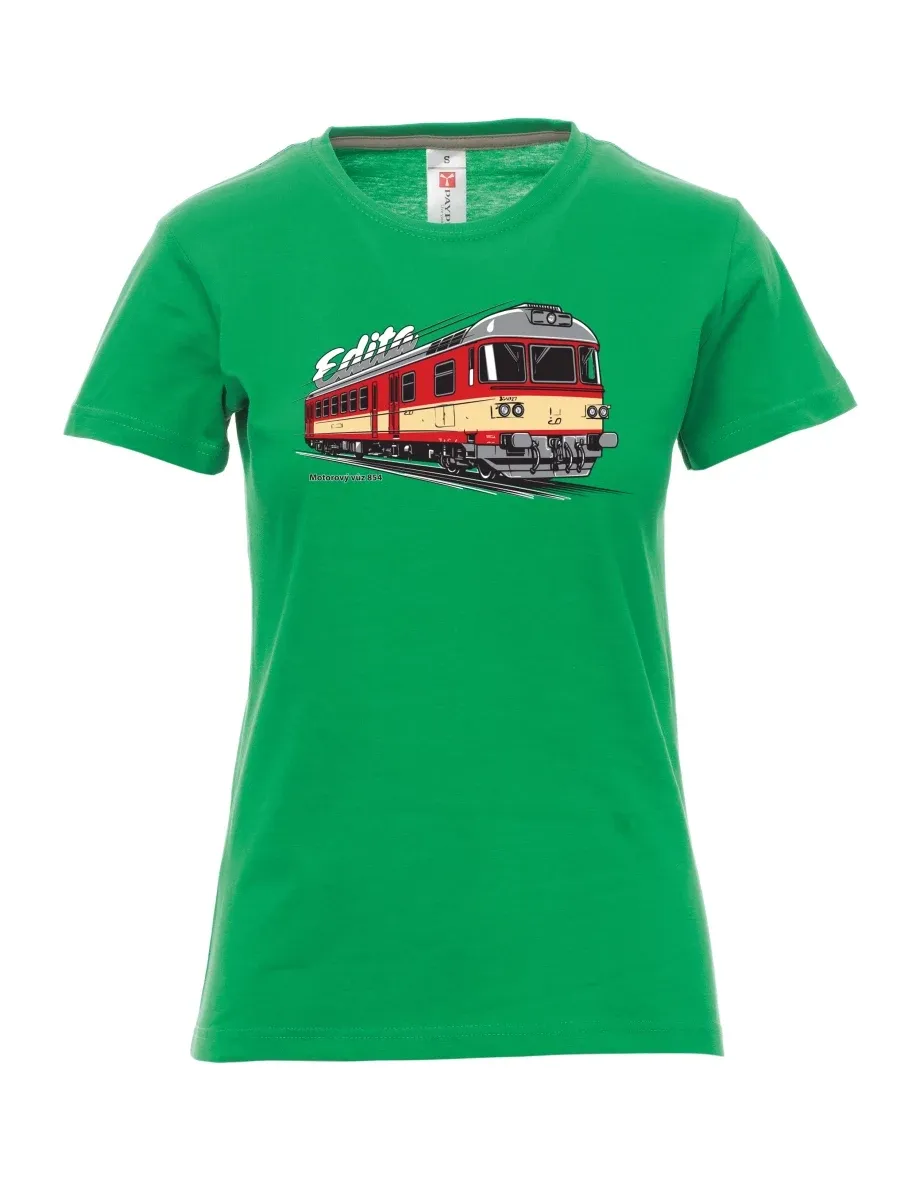 Green women´s T-shirt Railcar 854