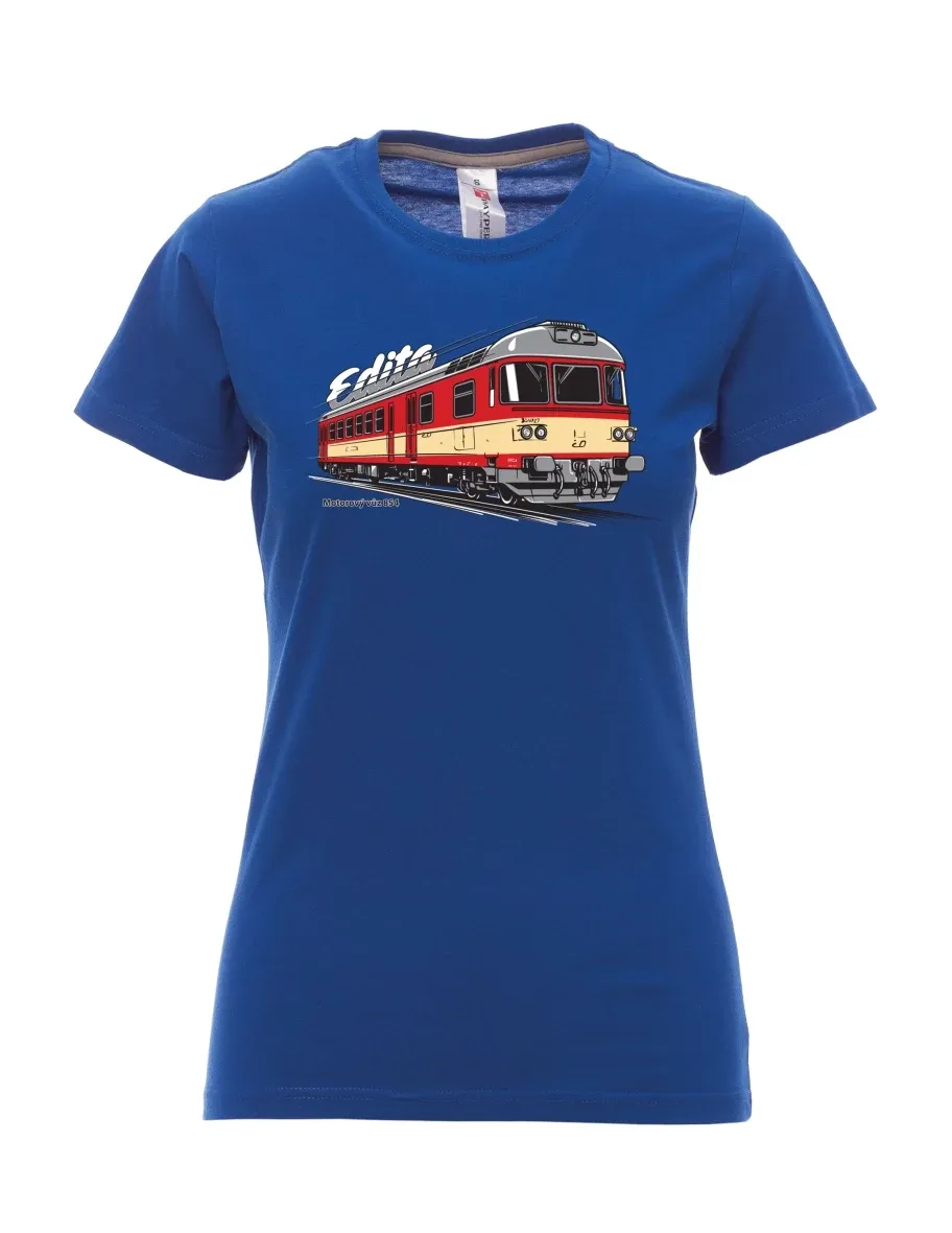 Royal blue women´s T-shirt Railcar 854