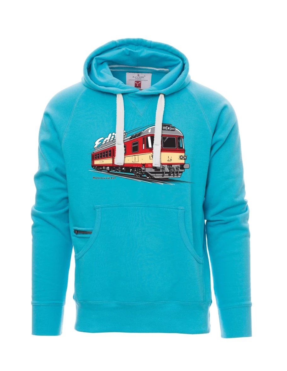 Light blue men´s sweatshirt Railcar 854