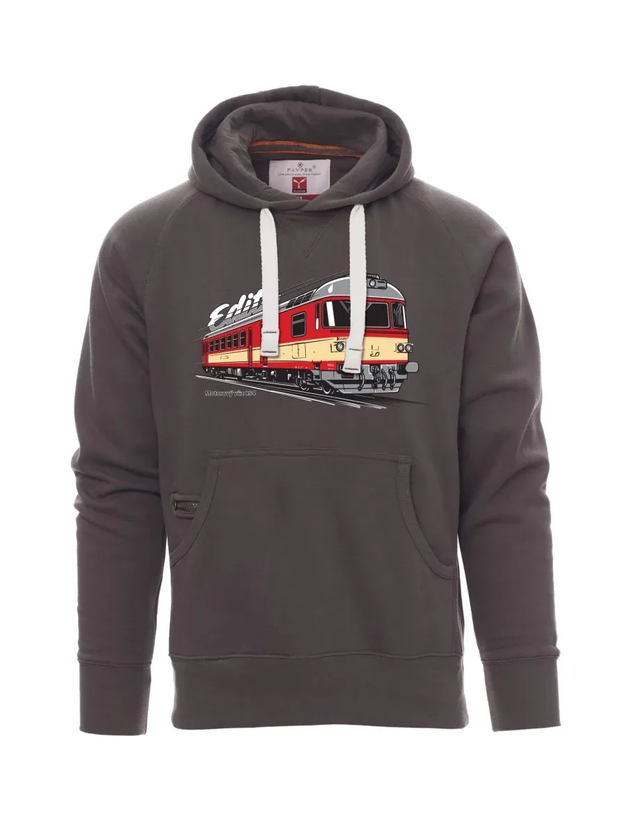 Grey men´s sweatshirt Railcar 854