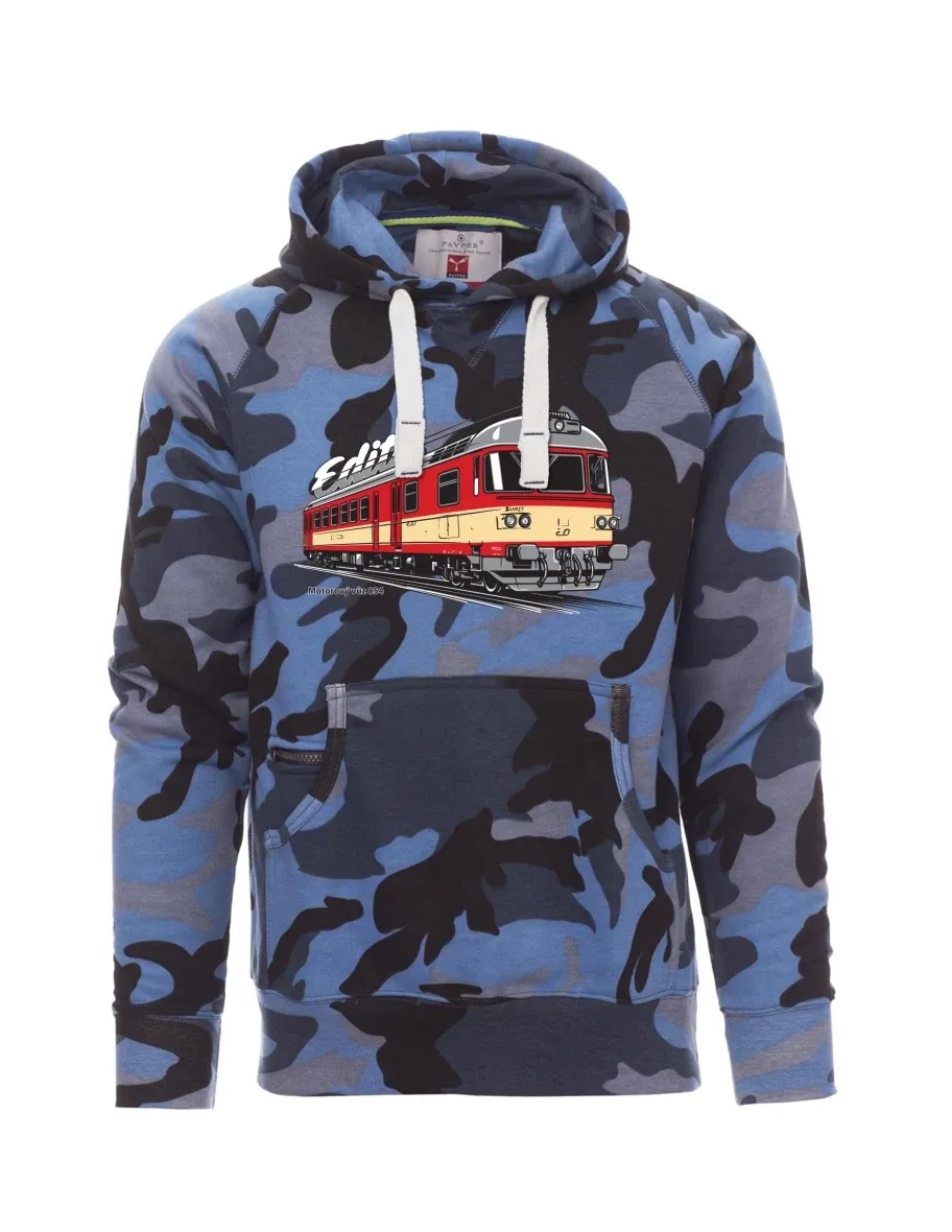 Camouflage blue men´s sweatshirt Railcar 854