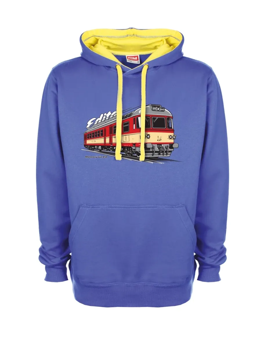 Yellow-blue sweatshirt Railcar 854
