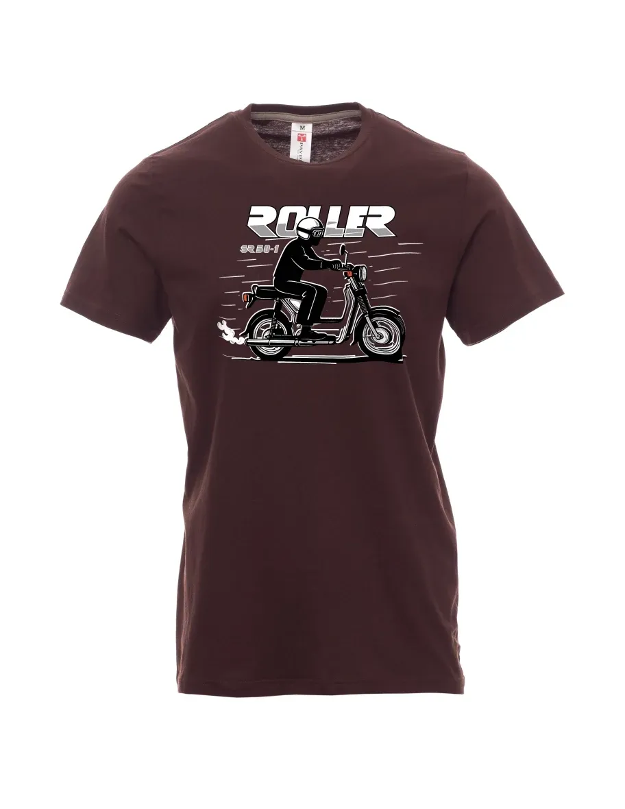 Dark brown men´s T-shirt Scooter SR 50/1 Roller