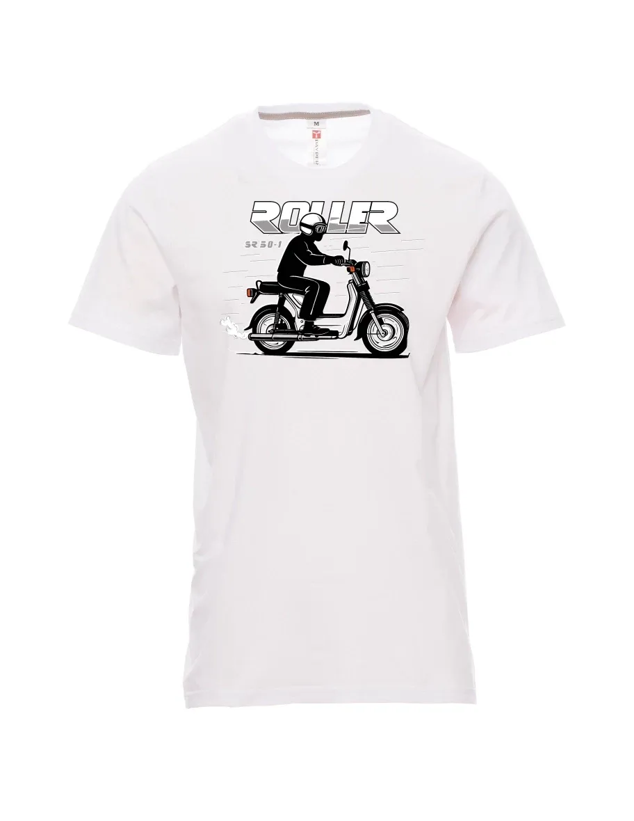 White men´s T-shirt Scooter SR 50/1 Roller