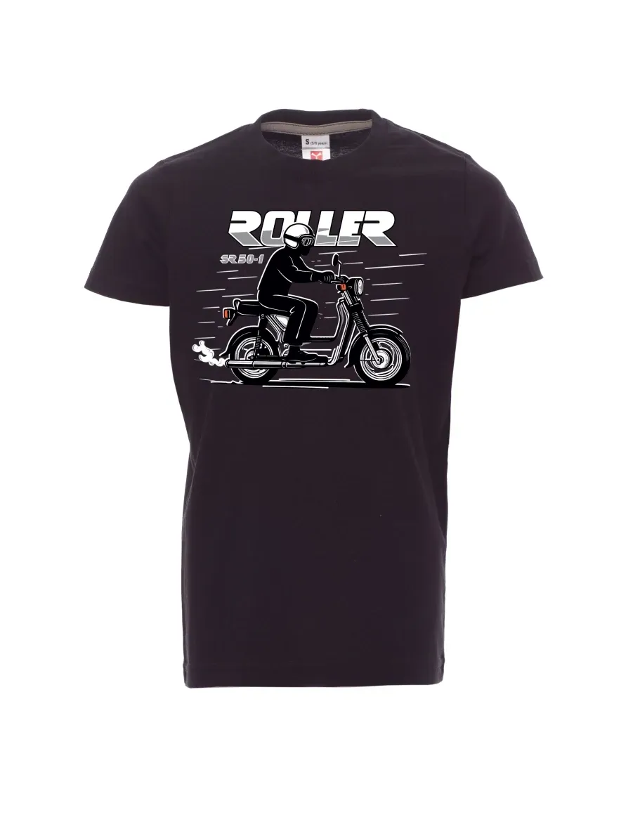 Black children´s T-shirt Scooter SR 50/1 Roller