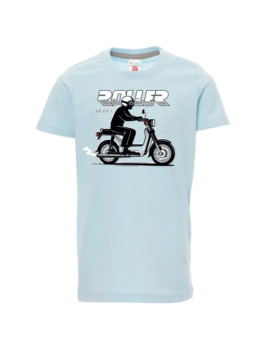 Pale blue children´s T-shirt Scooter SR 50/1 Roller