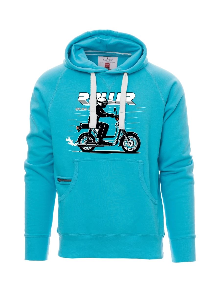 Light blue men´s sweatshirt Scooter SR 50/1 Roller
